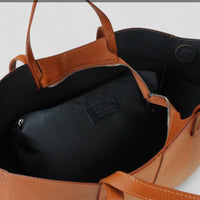 Made in Italy "NICOLE" PEBBLED LEATHER TOTE