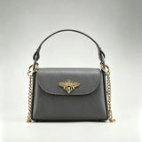 Made in Italy "BETHENNY" LEATHER BEE CROSSBODY BAG