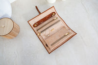 Made in Italy LEATHER JEWELRY TRAVEL CASE