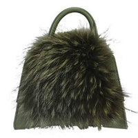 Made in Italy LEATHER & FUR CROSSBODY BAG