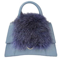 Made in Italy "NOELLE" LEATHER & FUR CROSSBODY BAG