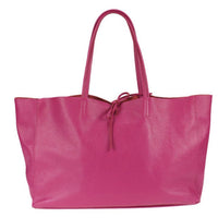 Made in Italy LEATHER TIE-CLOSURE TOTE