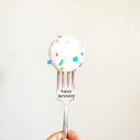 Upcycled Flatware HAPPY BIRTHDAY FORK