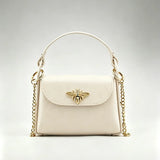 Made in Italy "BETHENNY" LEATHER BEE CROSSBODY BAG