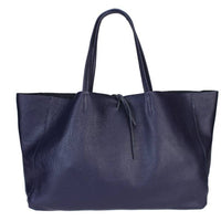 Made in Italy LEATHER TIE-CLOSURE TOTE
