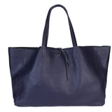 Made in Italy LEATHER TIE-CLOSURE TOTE