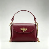 Made in Italy "BETHENNY" LEATHER BEE CROSSBODY BAG