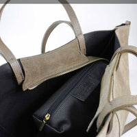 Made in Italy LEATHER SUEDE TOTE