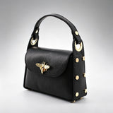 Made in Italy "BETHENNY" LEATHER BEE CROSSBODY BAG