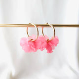 L'Atelier d'Artémis PEONY HOOP EARRINGS
