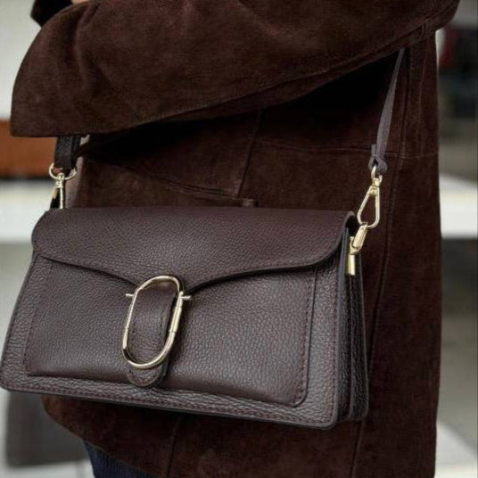 Made in Italy "SOPHIA" STRUCTURED LEATHER HANDBAG
