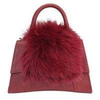 Made in Italy LEATHER & FUR CROSSBODY BAG