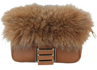 Made in Italy LEATHER & FUR HANDBAG