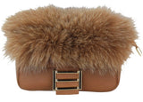 Made in Italy LEATHER & FUR HANDBAG