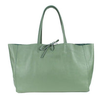 Made in Italy LEATHER TIE-CLOSURE TOTE