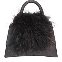 Made in Italy LEATHER & FUR CROSSBODY BAG