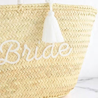 Made in Morocco FRENCH MARKET BASKET "BRIDE"