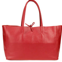 Made in Italy LEATHER TIE-CLOSURE TOTE