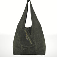 Made in Italy "NANCY" SUEDE SHOULDER BAG