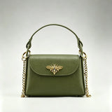 Made in Italy "BETHENNY" LEATHER BEE CROSSBODY BAG