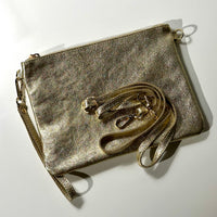 Made in Italy LEATHER ZIPPERED CLUTCH