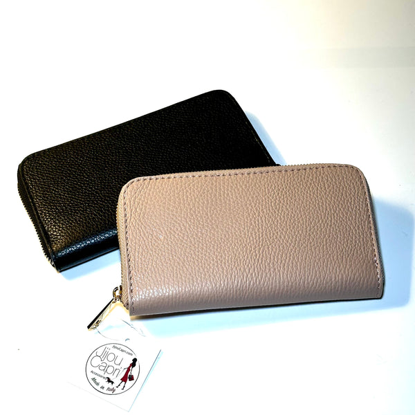 Made in Italy LEATHER ZIPPERED WALLET