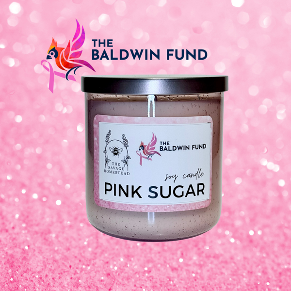 Soy Candle | 100% Proceeds to The Baldwin Fund | PINK SUGAR