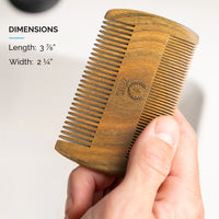 Zeus SANDALWOOD BEARD & MUSTACHE COMB WITH LEATHER SHEATH