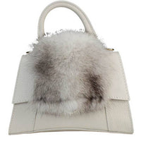 Made in Italy LEATHER & FUR CROSSBODY BAG