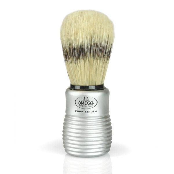 BOAR BRISTLE & ALUMINUM SHAVE BRUSH