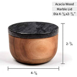 Acacia Wood MARBLE TOP BOWL