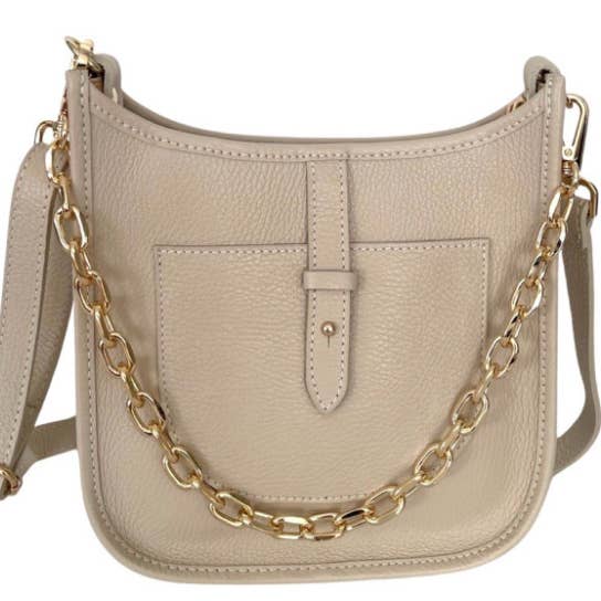Made in Italy "MARTHA" LEATHER CROSSBODY BAG
