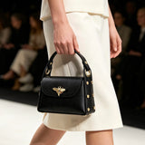 Made in Italy "BETHENNY" LEATHER BEE CROSSBODY BAG