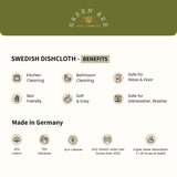 Green Bee Tea Towels SWEDISH DISHCLOTH