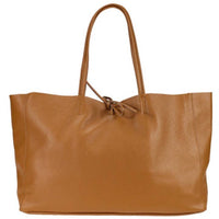 Made in Italy LEATHER TIE-CLOSURE TOTE