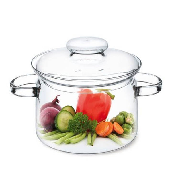 Simax BLOWN GLASS POT WITH LID