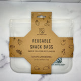 Zero Waste Mvmt <br>REUSABLE PEVA SNACK BAGS set of 5
