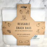 Zero Waste Mvmt <br>REUSABLE PEVA SNACK BAGS set of 5