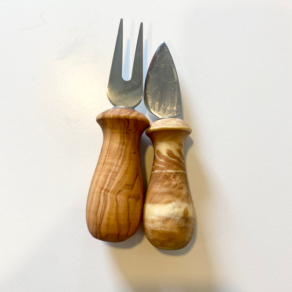 Olive Wood CHEESE CUTLERY SET